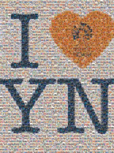 'I Love YN' photo mosaic