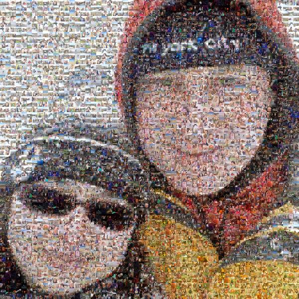 Couple in the Snow photo mosaic