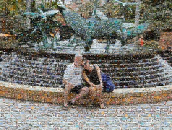 Photo by a Fountain photo mosaic