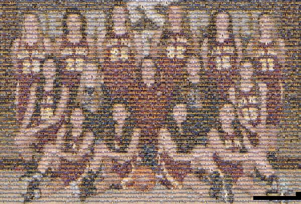 Basketball Team photo mosaic