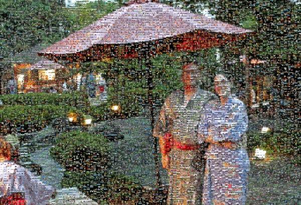 Couple in Kimonos photo mosaic
