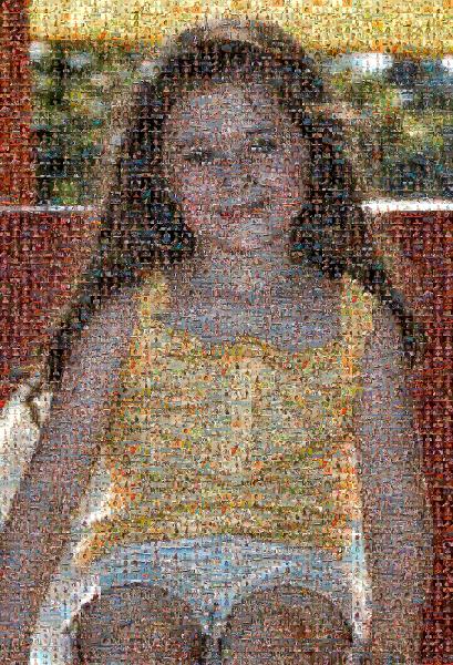 Candid of a Young Girl photo mosaic