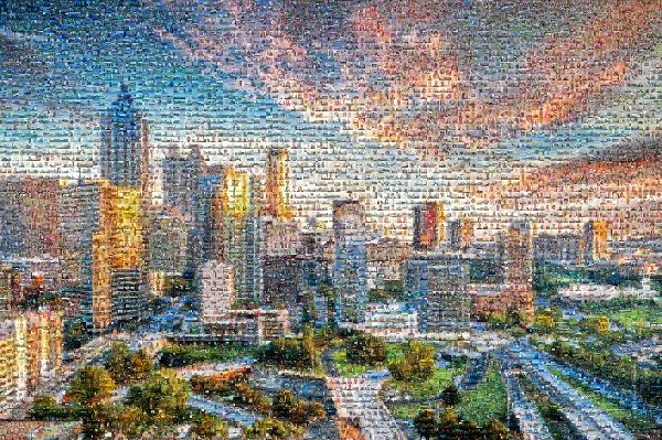 Atlanta Skyline photo mosaic