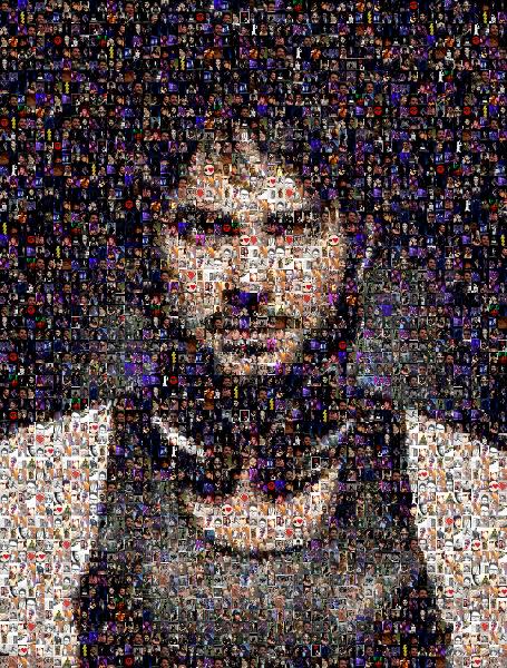 A Portrait of a Performer photo mosaic