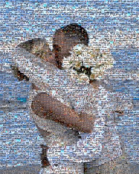Beach Wedding photo mosaic