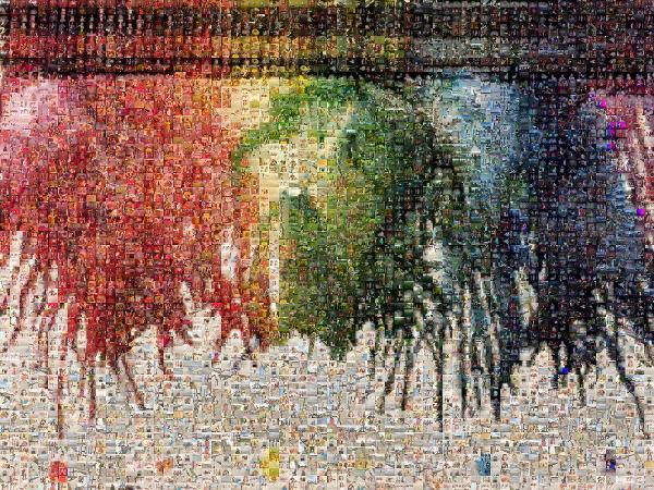 Abstract Painting photo mosaic
