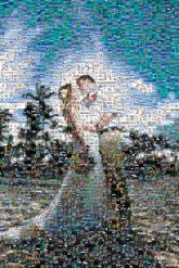 beach wedding marriage married people faces portraits formal distant distance full body husband wife travel 