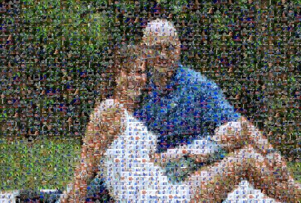 Couple with Newborn photo mosaic