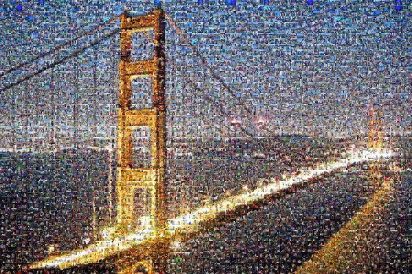 Golden Gate Bridge photo mosaic