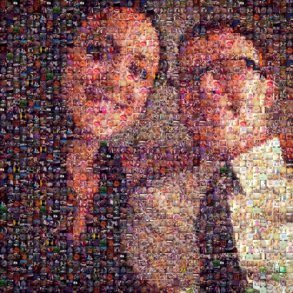 Young Couple Smiling for the Camera photo mosaic