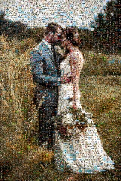 A Newlywed Moment photo mosaic