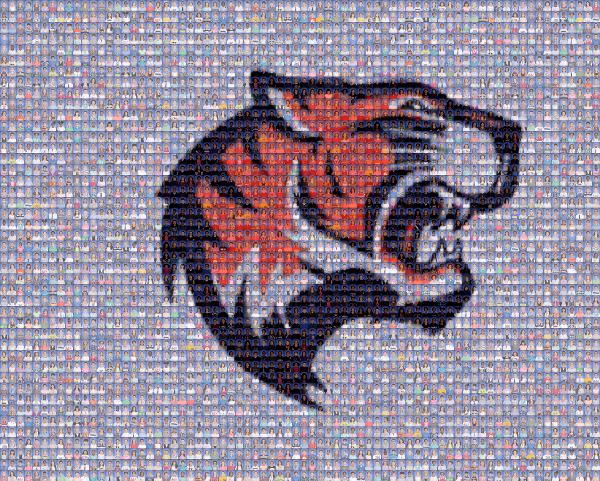 Tiger Mascot photo mosaic