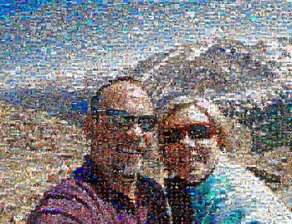 Mountaintop Selfie photo mosaic