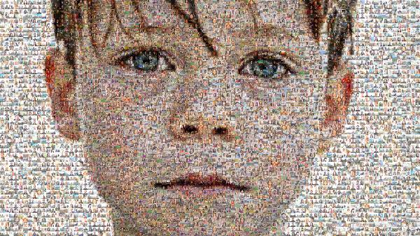 Close-up of a Young Boy photo mosaic