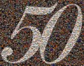 50 Years 50 fifty numbers words text fonts symbols logos graphics black and white