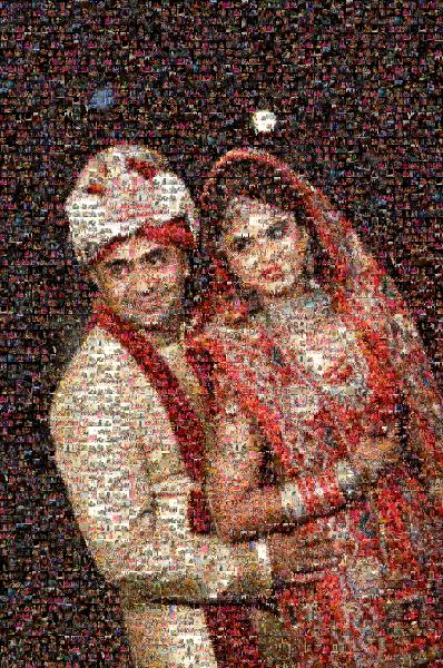 A Wedding Embrace photo mosaic