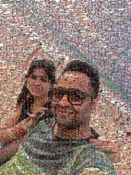 A Honeymoon Selfie photo mosaic