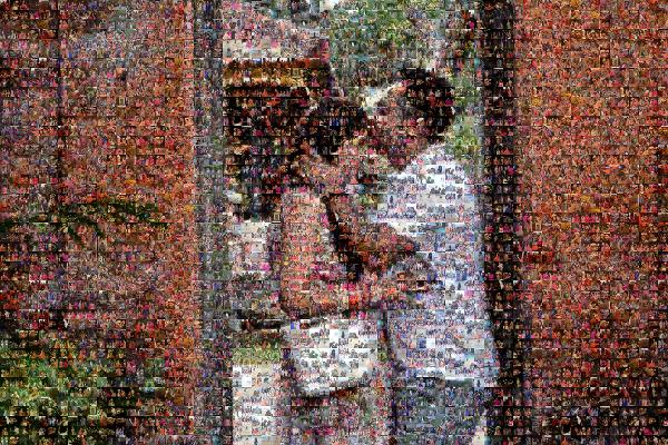 Sneaking a Kiss photo mosaic