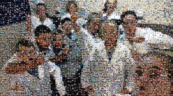 Group Selfie photo mosaic