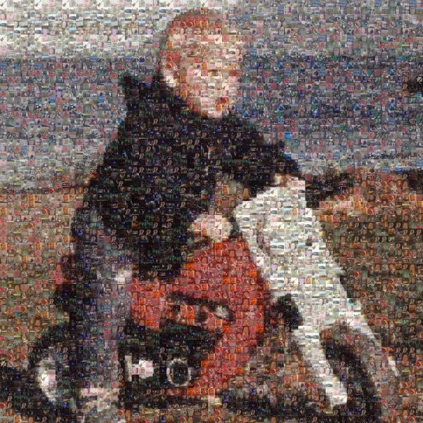 Boy on Bike photo mosaic