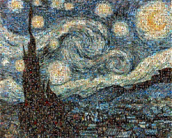 Starry Night photo mosaic