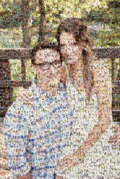 Engagement photo mosaic
