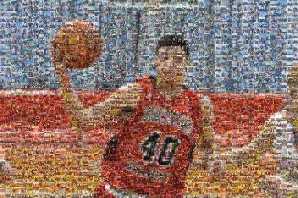 Young Basketball Player photo mosaic