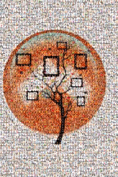 A Symbolic Tree photo mosaic