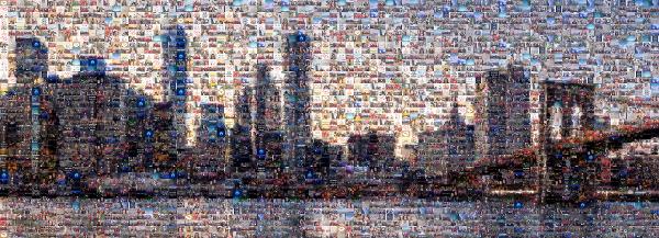 Brooklyn Bridge photo mosaic