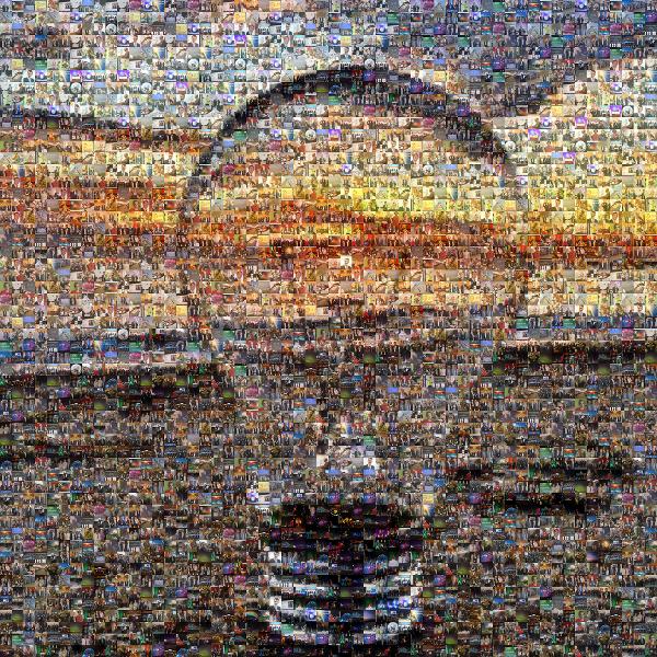 Lightbulb photo mosaic