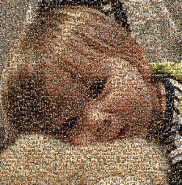 A Sleepy Baby photo mosaic