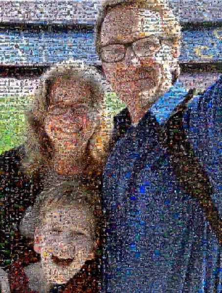 Family At The Game photo mosaic