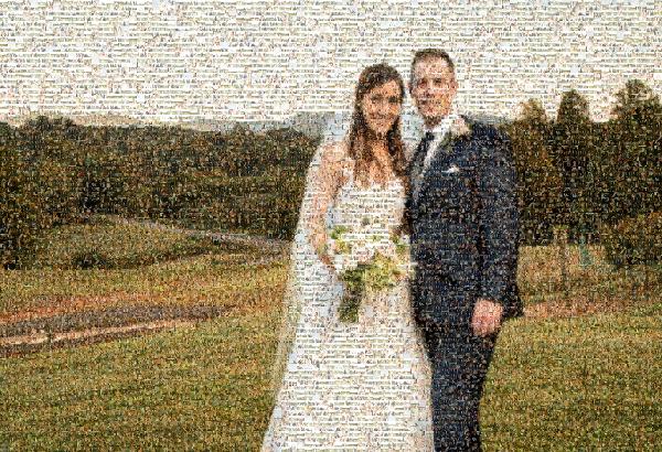 A Romantic Wedding Portrait photo mosaic