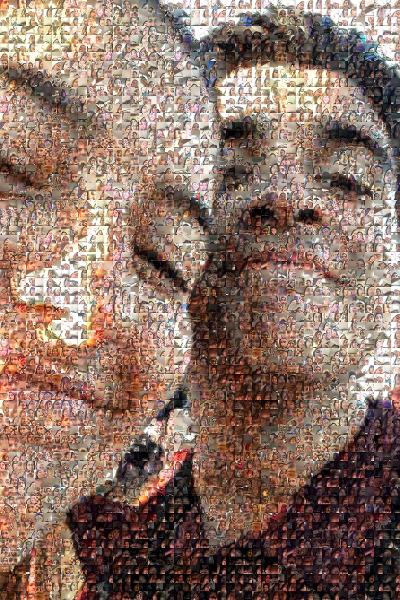 A Playful Couple photo mosaic