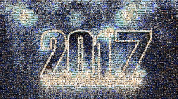 Tribute to 2017 photo mosaic