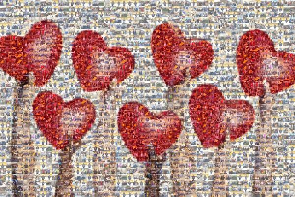 Handful of Hearts photo mosaic