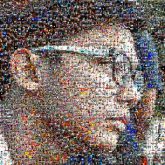 young man profiles faces person portraits glasses