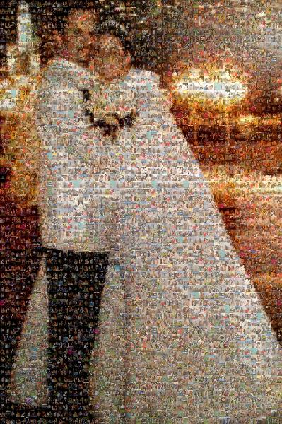 Happy Newlyweds photo mosaic