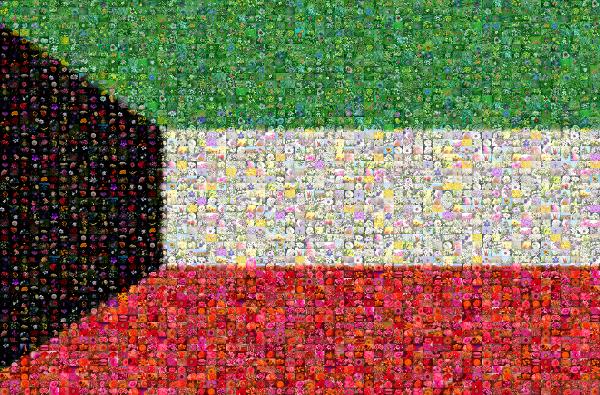 Flag of Kuwait photo mosaic