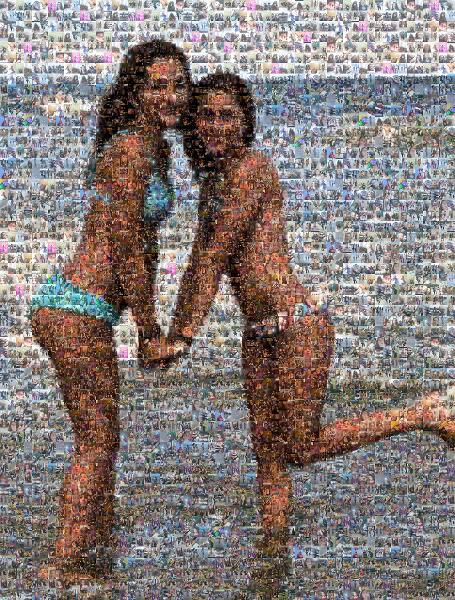 Friends at the Beach photo mosaic