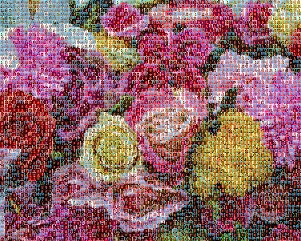 Vibrant Bouquet photo mosaic