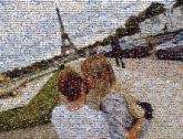 Eiffel Tower couples eiffel tower paris france vacationing holidays traveling exploring people