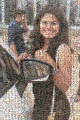 A Candid Smile people women woman faces distant smiling candid