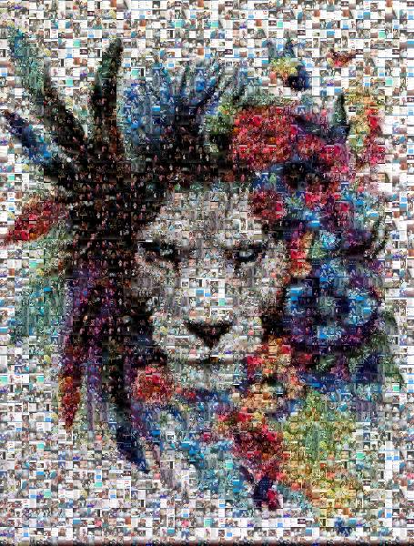 Colorful Lion photo mosaic