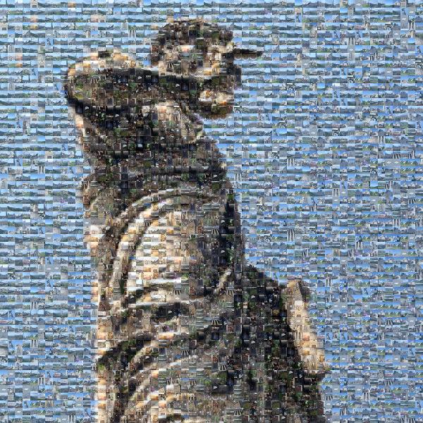 Sculpture photo mosaic