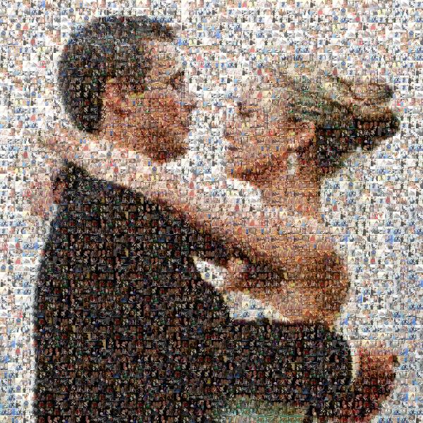 Couple Slow Dancing photo mosaic