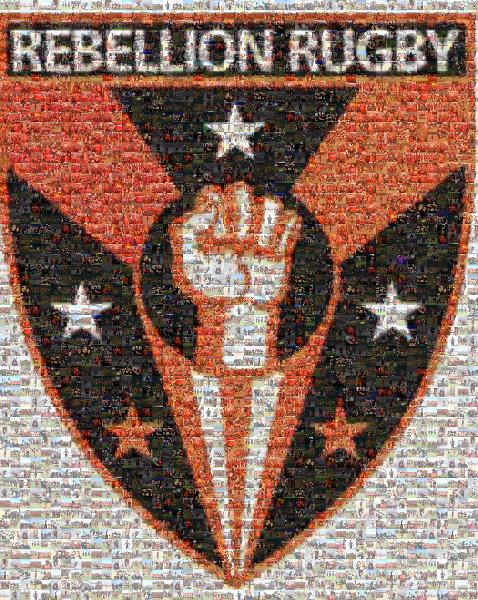 Rebellion Rugby photo mosaic