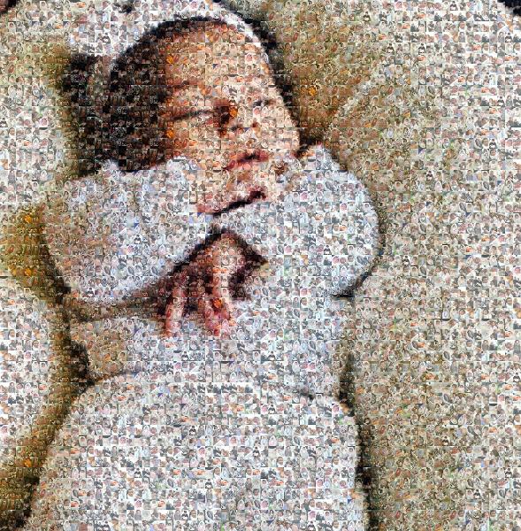 Precious Newborn photo mosaic