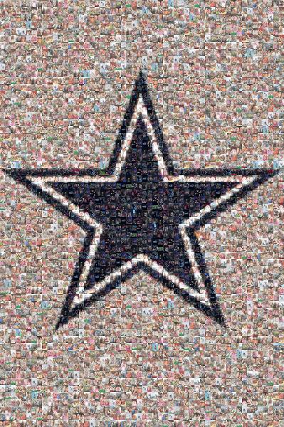Dallas Cowboys photo mosaic