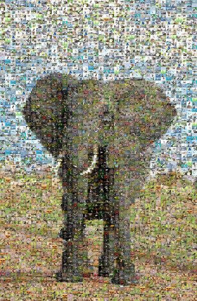 African Elephant photo mosaic